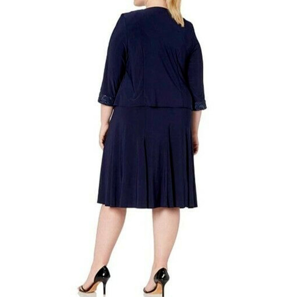 Maya Brooke Dress Suit Women's Sz 20W Embellished Neckline Embroidery Jacket NEW - Picture 2 of 12